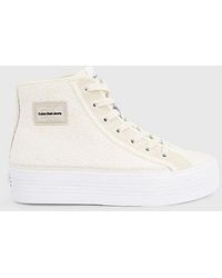Calvin Klein - High-Top-Sneakers mit Plateausohle - Lyst