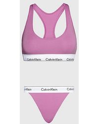 Calvin Klein - Conjunto de corpiño y tanga - Modern Cotton - Lyst