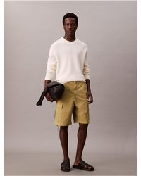 Calvin Klein - Calvin Klein Cotton Stretch Twill Cargo Shorts - Lyst