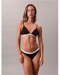 Calvin Klein - Thong Cotton Stretch Rib - Lyst