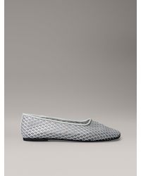 Calvin Klein - Shimmer Mesh Ballerinas - Lyst