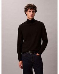 Calvin Klein - Merino Wool Mock Neck Jumper - Lyst