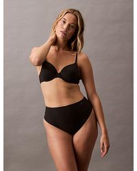 Calvin Klein - Sculpted Shapewear Thong Stay Put Mesh - Lyst