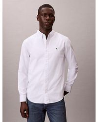 Calvin Klein - Oxford Katoenen Button-Down Overhemd - Lyst