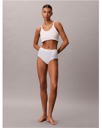 Calvin Klein - Cotton Stretch Rib High Rise Brief - Lyst