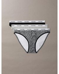 Calvin Klein - 3 Pack Bikini Briefs Icon Logo - Lyst