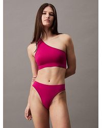Calvin Klein - Parte de abajo de bikini de talle alto - CK Meta Essentials - Lyst