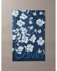Calvin Klein - Square Floral Logo Scarf - Lyst