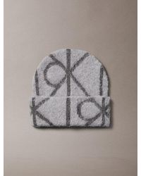 Calvin Klein - Warm Wool Blend Logo Beanie - Lyst