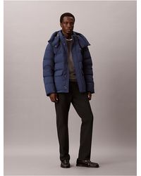 Calvin Klein - Matte Hooded Down Puffer Jacket - Lyst