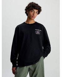 Calvin Klein - Camiseta de manga larga con estampado en la parte trasera - Lyst