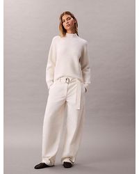 Calvin Klein - Relaxed Katoenen Broek Met Riem - Lyst