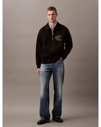 Calvin Klein - Relaxed Zip Polo Sweatshirt - Lyst