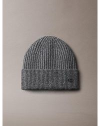 Calvin Klein - Muts Met Signature Logo Van Wolmix - Lyst