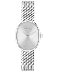 Calvin Klein - Euphoria Stainless Steel Oval Watch - Lyst