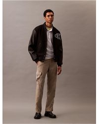 Calvin Klein - Calvin Klein Lyocell Blend Garment Washed Straight Leg Cargo Pants - Lyst