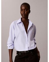 Calvin Klein - Jeans Cotton Poplin Relaxed Button Down Shirt - Lyst