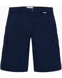 Calvin Klein Shorts cargo de sarga de algod�n - Azul