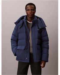 Calvin Klein - Matte Hooded Down Puffer Jacket - Lyst