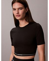 Calvin Klein - Sport Quick Dry Cropped T-Shirt - Lyst