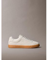 Calvin Klein - Suede Signature Logo Trainers - Lyst