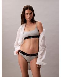 Calvin Klein - Icon Cotton Modal Pride Deconstructed Unlined Bralette - Lyst