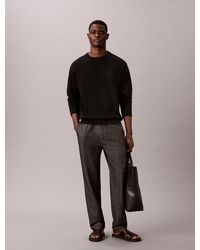 Calvin Klein - Cotton Chambray Drawstring Trousers - Lyst