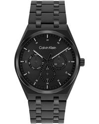 Calvin Klein - Plated Steel Multifunction Watch - Lyst