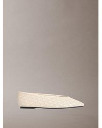 Calvin Klein - Liliana Leather Logo Ballerinas - Lyst
