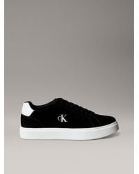 Calvin Klein - Sneakers Van Leer En Suède Met Flexibele Zool - Lyst