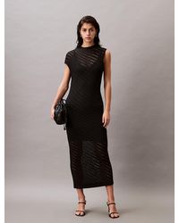 Calvin Klein - Abito Asimmetrico Con Scollo Alla Coreana - Lyst