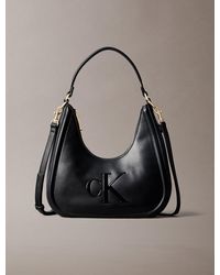 Calvin Klein - Borsa Da Spalla A Mezzaluna Con Monogramma - Lyst