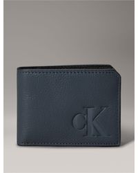 Calvin Klein - Pebble Leather Slim Bifold Wallet - Lyst