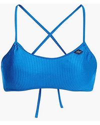 Calvin Klein - Bralette Bikini Top - Ck One - - Blue - Women - L - Lyst