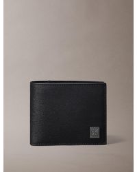 Calvin Klein - Emblem Logo Textured Bifold Wallet - Lyst