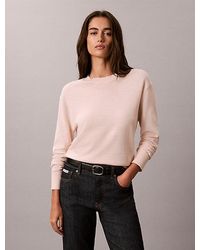 Calvin Klein - Merino Wool Blend Crew Neck Jumper - Lyst
