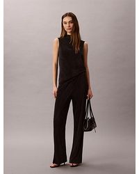 Calvin Klein - Plisse Pull On Lounge Trousers - Lyst