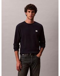 Calvin Klein - Wafel-T-Shirt Met Lange Mouwen - Lyst