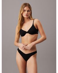 Calvin Klein - Bikini Top - Ck Monogram Texture - Lyst