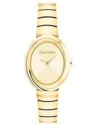 Calvin Klein - Oval Twisted Bezel Bracelet Watch - Lyst