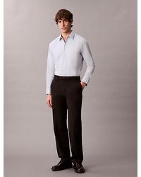 Calvin Klein - Nauwsluitend Button-Down Overhemd Van Stretchkatoen - Lyst