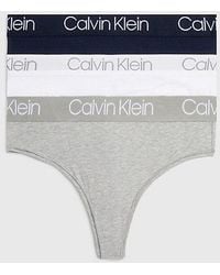 Calvin Klein - 3 Pack High Waisted Thongs - Body - - Multi - Women - M - Lyst