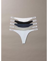 Calvin Klein - 5 Pack String Thongs - Lyst