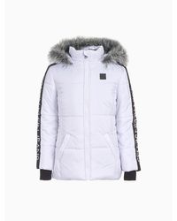 calvin klein big girls belted puffer jacket