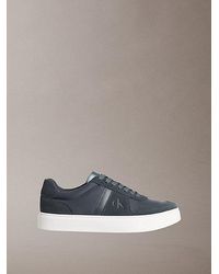Calvin Klein - Jeans Ck Baseline Leather Signature Logo Trainers - Lyst
