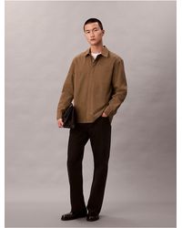 Calvin Klein - Cotton Nylon Relaxed Button-Down Shirt - Lyst