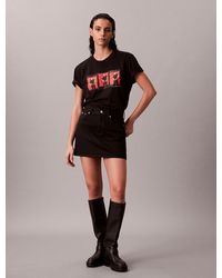 Calvin Klein - Kate Moss Graphic Boxy T-Shirt - Lyst