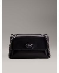 Calvin Klein - Convertible Shiny Logo Shoulder Bag - Lyst