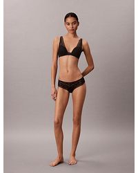 Calvin Klein - Lightly Lined Plunge Bra Eternal Stretch Lace - Lyst