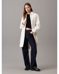 Calvin Klein - Robe-Chemise Relaxed En Flanelle De Coton - Lyst
